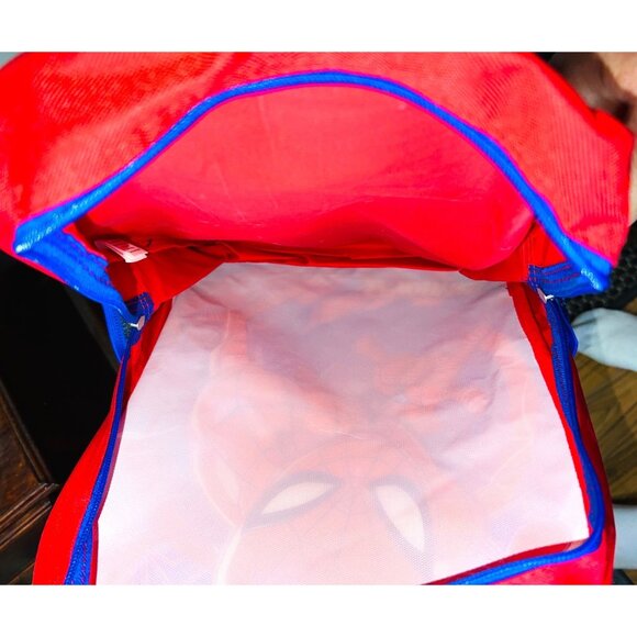 New! Marvel SpiderMan Backpack With Exterior Lunch Compartment - Red & Blue Desi - Picture 4 of 5